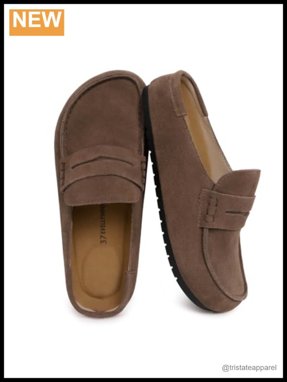 Suede Clogs Slip-On Mules Wide Fit Memory Foam Arch Support